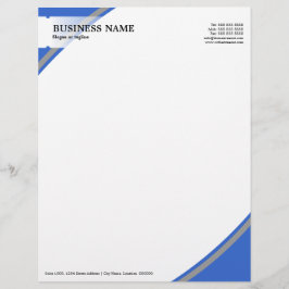 Professionell Business Blue Grått Brevhuvud