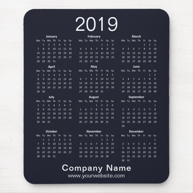 Professionell Business Company Calendar Musmatta (Framsidan)