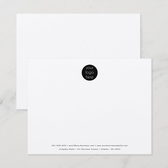 Professionell Business Company Logotyp Rustic Kraf Anteckningskort (Fram/baksida)