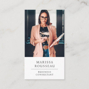 Professionell Business Consultant - fotoQR-kod Visitkort