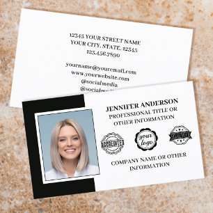 Professionell Business Employee Anpassningsbar Pho Visitkort