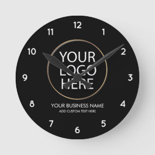Professionell Business Logotyp and Text Company Bl Rund Klocka