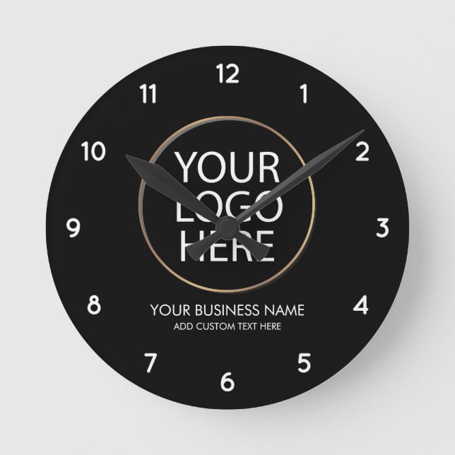 Professionell Business Logotyp and Text Company Bl Rund Klocka (Framsida)