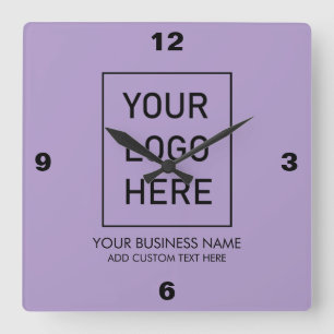 Professionell Business Logotyp and Text Company Li Fyrkantig Klocka