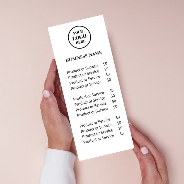 Professionell Business Logotyp Black & White Servi Reklamkort (Skapare uppladdad)