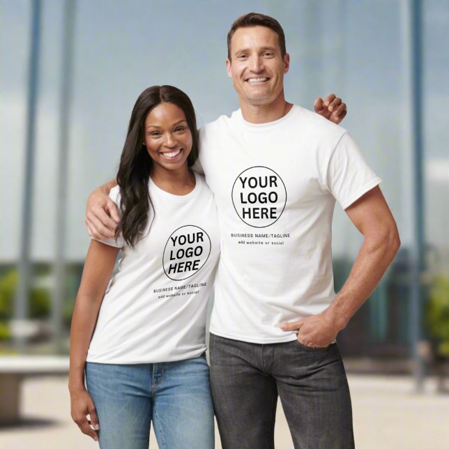 Professionell Business Logotyp & Branded Text Unif T Shirt (Skapare uppladdad)