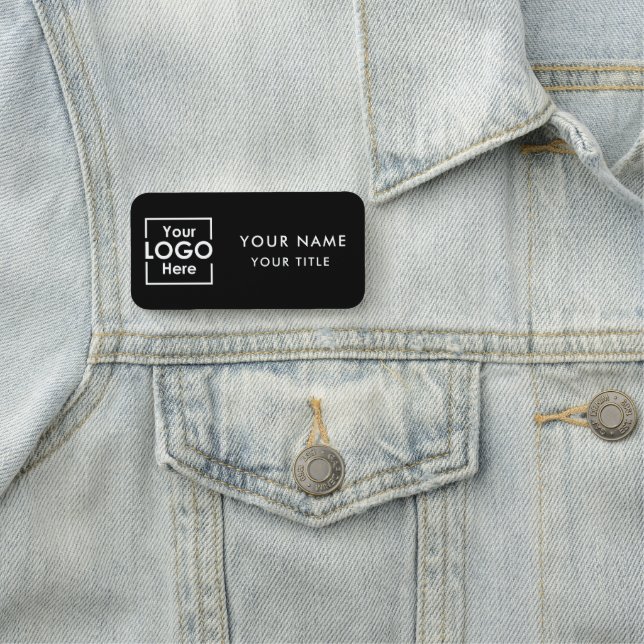 Professionell Business Logotyp Employee Namn Namnbricka (På plats)