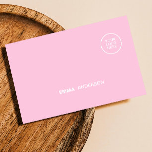 Professionell Business logotyp Fet Rosa Qr-kod Visitkort