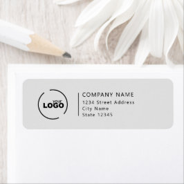 Professionell Business Logotyp Grått Returadress Returadress Etikett