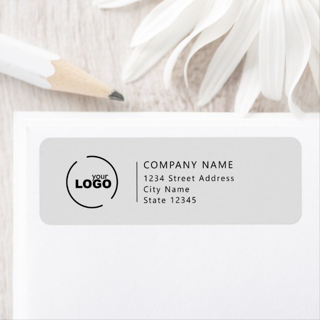 Professionell Business Logotyp Grått Returadress Returadress Etikett (Insitu)