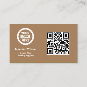 Professionell Business Logotyp, info och QR-kod Visitkort
