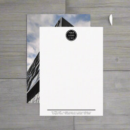 Professionell Business Logotyp l Company Photo Anteckningskort
