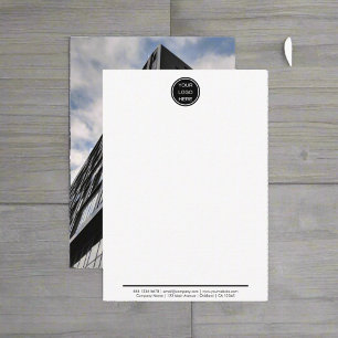 Professionell Business Logotyp l Company Photo Anteckningskort