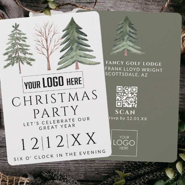 Professionell Business Logotyp Minimal jul Inbjudningar (Skapare uppladdad)