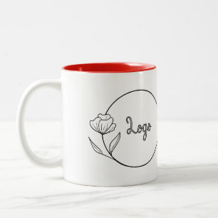 Professionell Business Logotyp Modern & QR-kod Mug Två-Tonad Mugg