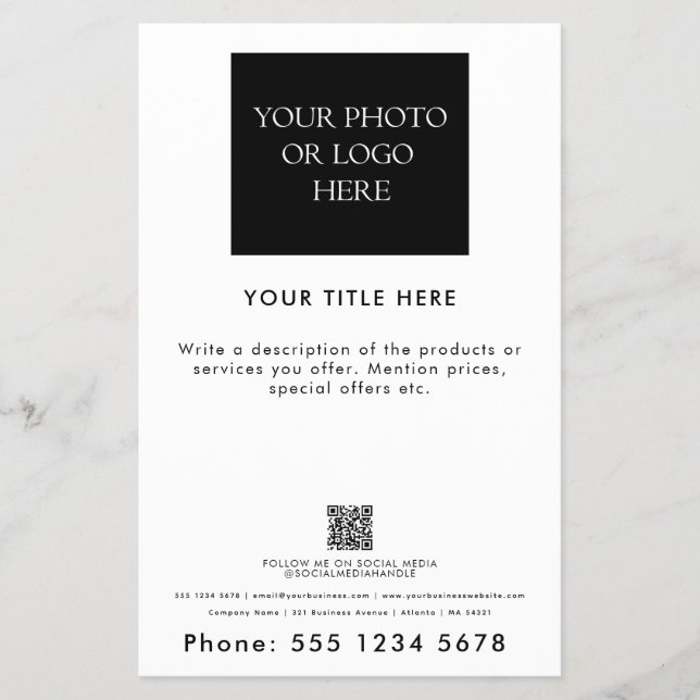 Professionell Business Logotyp Photo Promotional Flygblad (Framsidan)