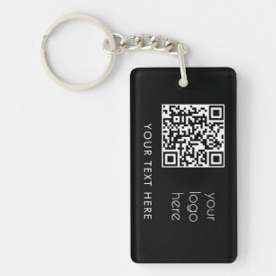 Professionell Business Logotyp QR Code & Text Blac