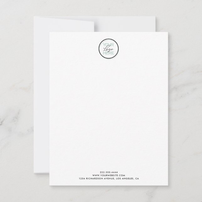Professionell Business Logotyp QR-kod Anteckningskort (Framsida)