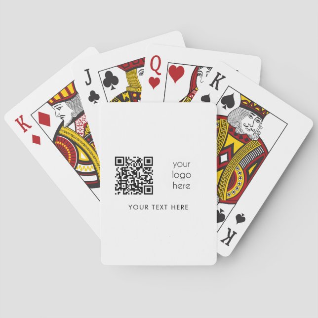 Professionell Business Logotyp QR-kod och text Casinokort (Baksidan)