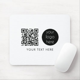 Professionell Business Logotyp QR-kod och text Musmatta