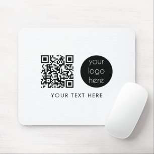 Professionell Business Logotyp QR-kod och text Musmatta