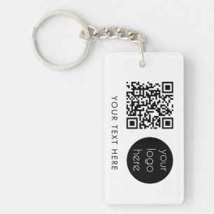 Professionell Business Logotyp QR-kod och textvit