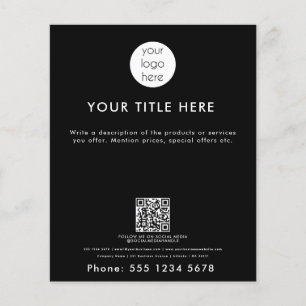 Professionell Business Logotyp QR-kod - säljfrämja Flygblad