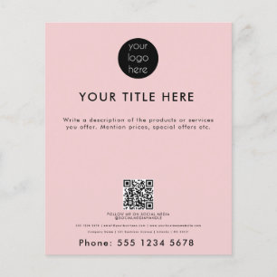 Professionell Business Logotyp QR-kod - säljfrämja Flygblad