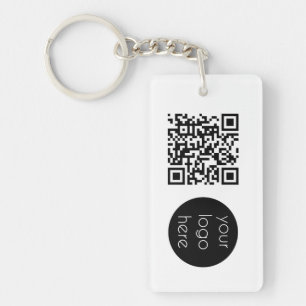Professionell Business Logotyp QR-kod vit