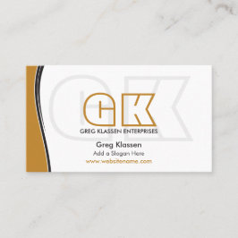 Professionell Business Mörk Brown och Guld Visitkort