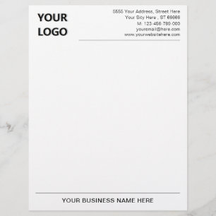Professionell Business Namn Adress Logotyp Letterh Brevhuvud