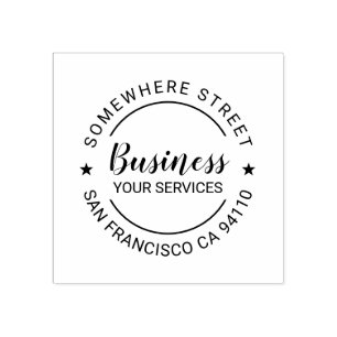 Professionell Business Namn Adress Stämpel