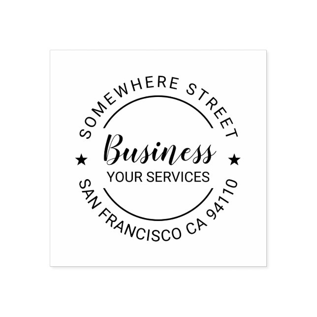 Professionell Business Namn Adress Stämpel (Tryck)