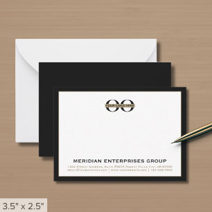 Professionell Business Note Card för Logotyp för f Anteckningskort