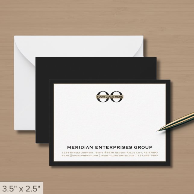 Professionell Business Note Card för Logotyp för f Anteckningskort (Skapare uppladdad)