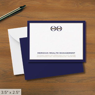 Professionell Business Note-kort med Logotyp för f Anteckningskort