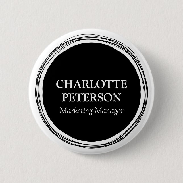 Professionell Business Personal Office Work Namn b Knapp (Framsida)