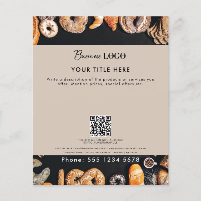 Professionell Business Promotive 2 Photo Beige Flygblad (Framsidan)