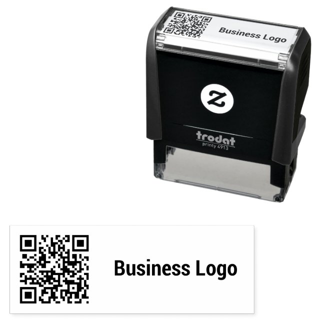 Professionell Business QR-Logotyp - verksamhetskod Självfärgande Stämpel (In Situ)