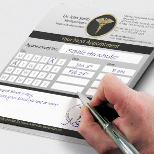 Professionell Caduceus Guld Medical Möte Anteckningsblock