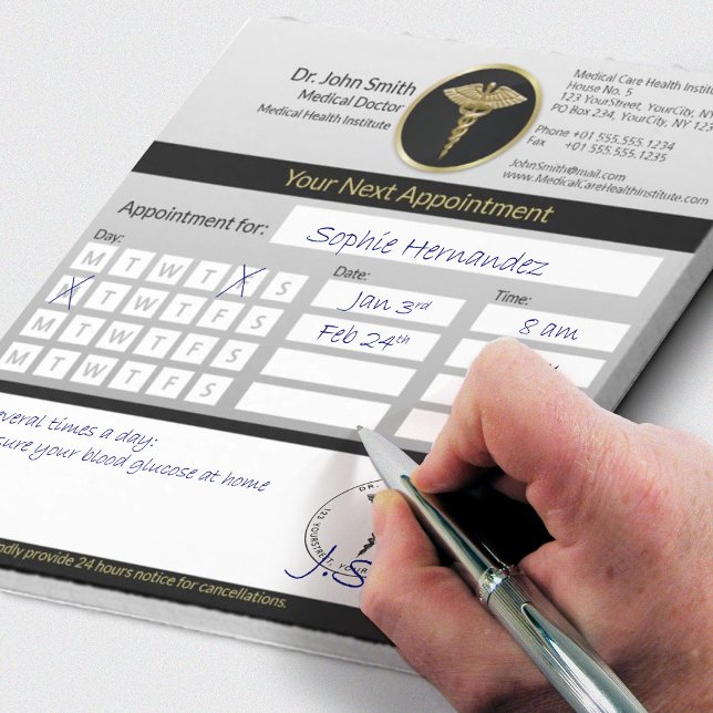 Professionell Caduceus Guld Medical Möte Anteckningsblock (Skapare uppladdad)