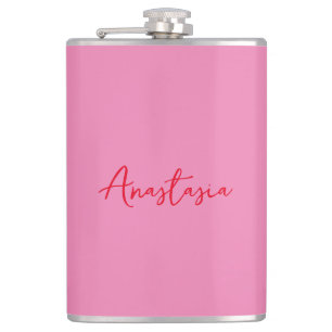 Professionell calligraphy namn anpassningsbar rosa fickplunta