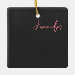 Professionell Calligraphy Namn minimalist Plain Julgransprydnad Keramik