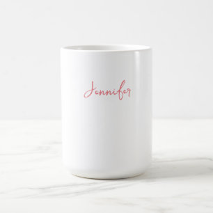 Professionell Calligraphy Namn minimalist Plain Kaffemugg