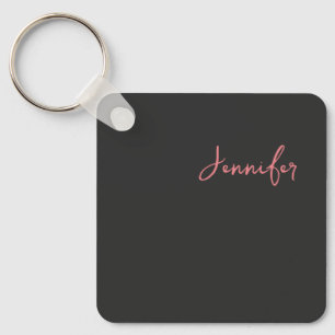 Professionell Calligraphy Namn minimalist Plain Nyckelring