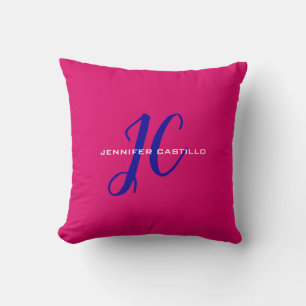 Professionell Calligraphy Script Monogram Girly Kudde
