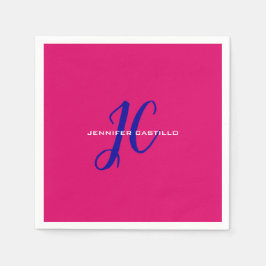 Professionell Calligraphy Script Monogram Girly Pappersservett