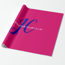 Professionell Calligraphy Script Monogram Girly Presentpapper