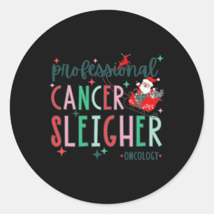 Professionell Cancer Sleigher Oncology Nurse Krist Runt Klistermärke