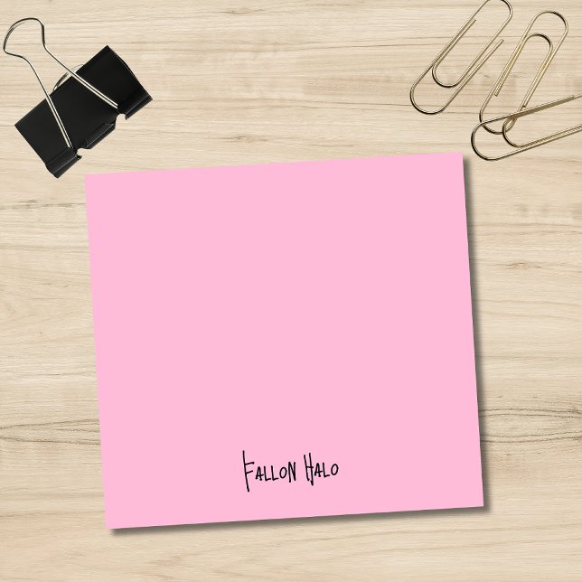 Professionell Candy- Minimalist Black Script-skrip Post-it Block (Skapare uppladdad)
